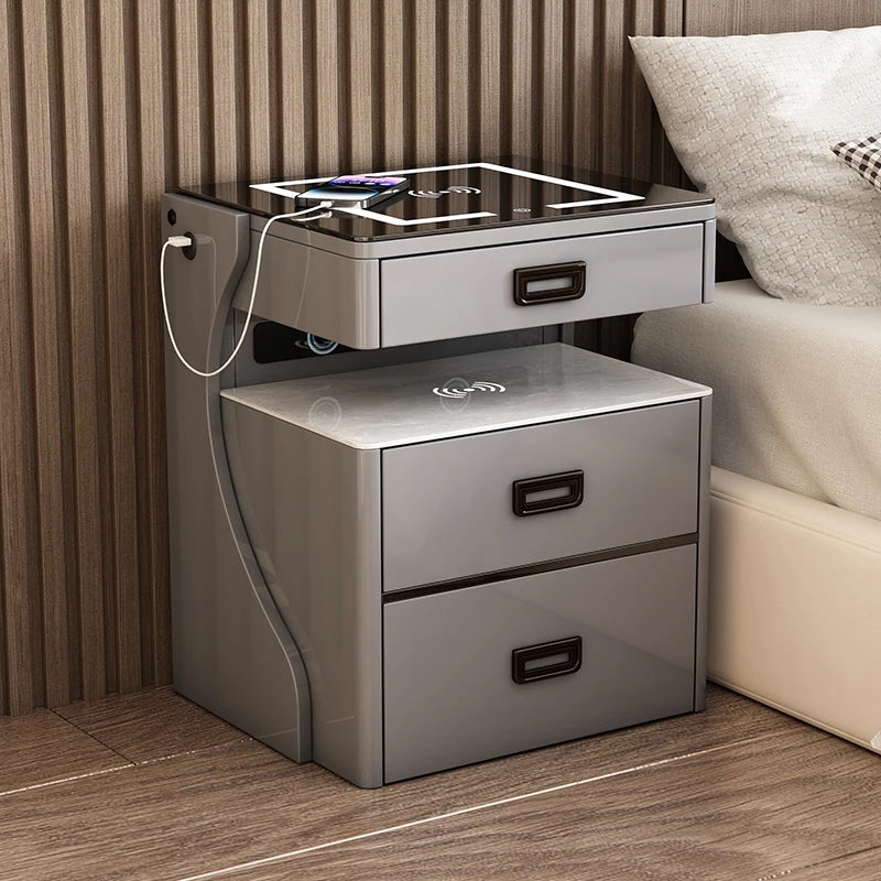 Smart Bedside Table With Finger Print Safe