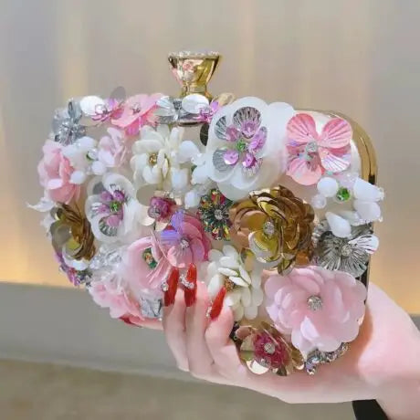 Floral Clutch 3D Hand Bag
